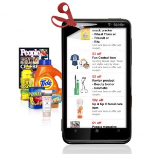 Target mobile coupons on a smartphone